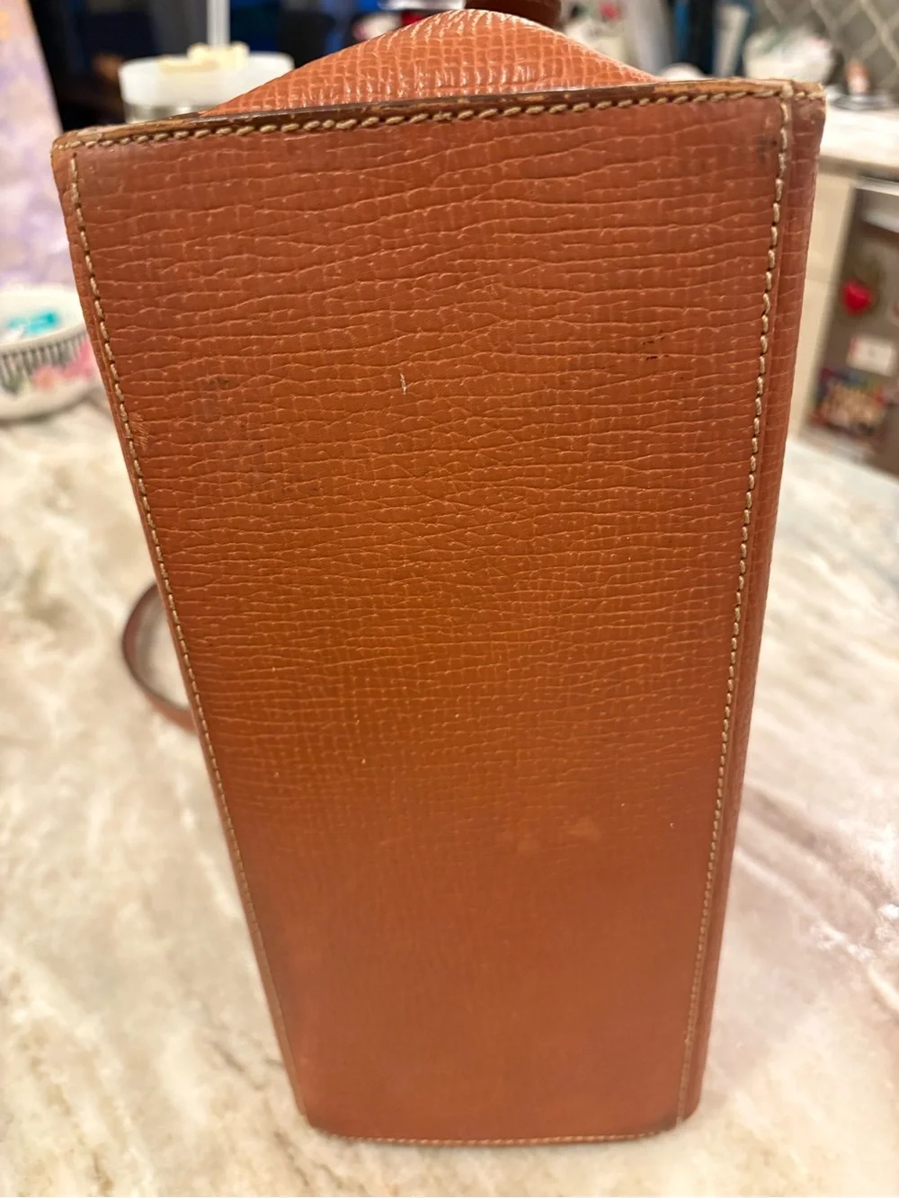 LOEWE Shoulder Tote Bag Brown Grain Leather - Picture 10 of 12